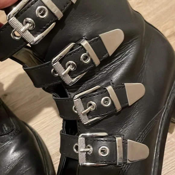 Marc Fisher LTD Diante Leather Buckle Boots - Picture 13 of 16